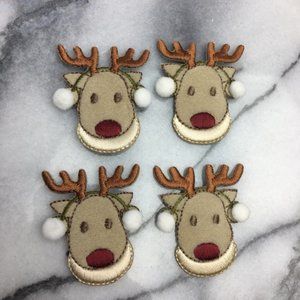 Reindeer Iron-On Appliques Bundle of 4 - NWOT